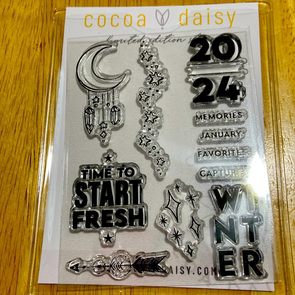 Cocoa Daisy silent moon stamp